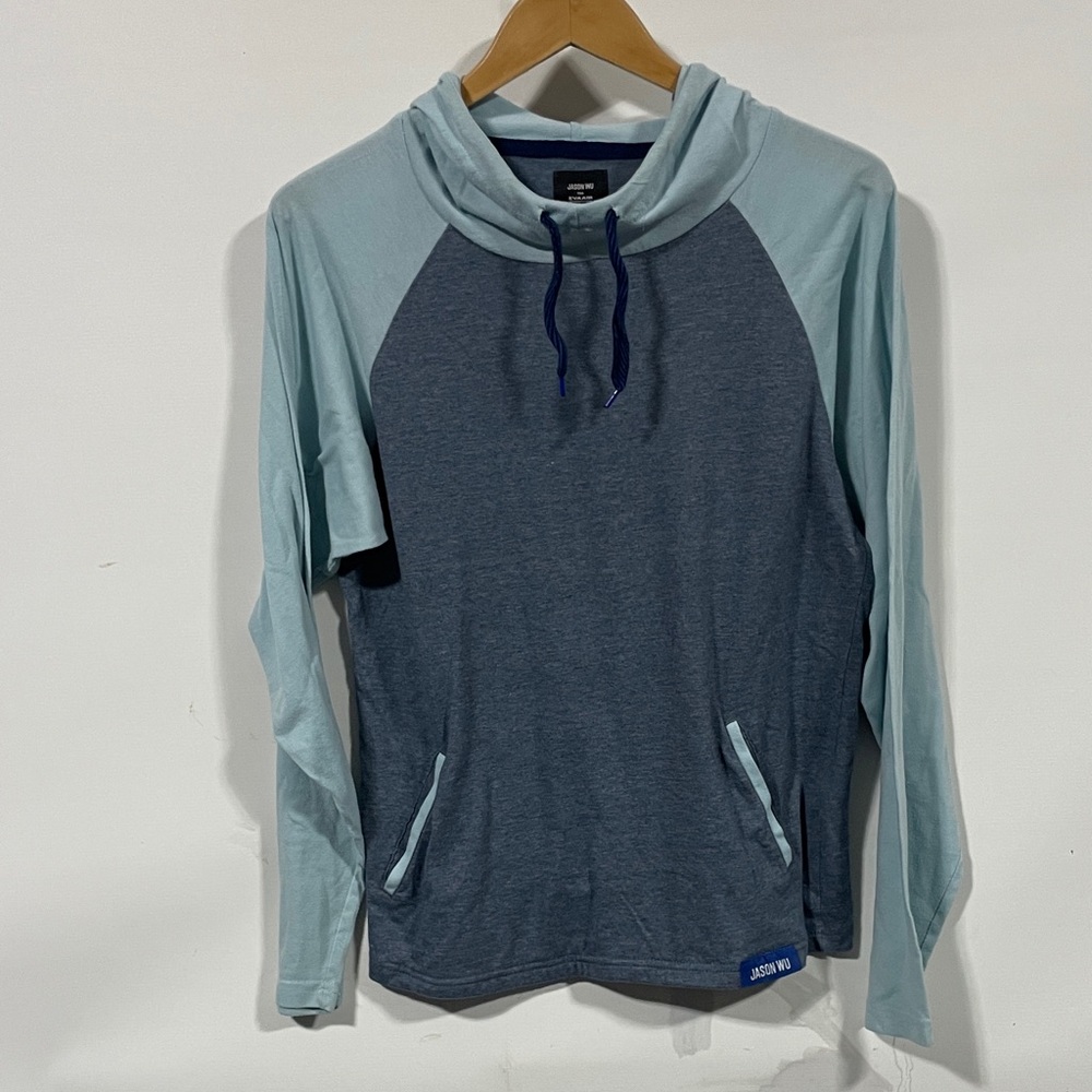 Jason wu for Eva air Blue and Light Blue Hoodie